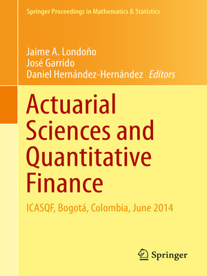 cover image of Actuarial Sciences and Quantitative Finance